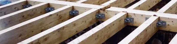 Перекрытия из обрезного бруса